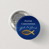 Pastor Christliche Kirche Gott ist gut Ministerium Button (Vorne & Hinten)