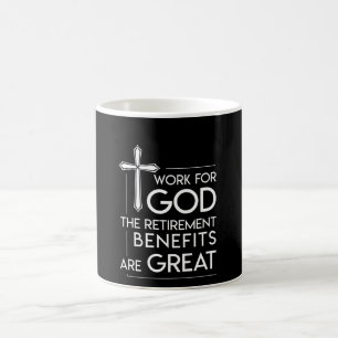 Pastor-christlicher Glauben-Arbeits-Ruhestand gro Kaffeetasse