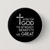 Pastor-christlicher Glauben-Arbeits-Ruhestand groß Button (Vorderseite)