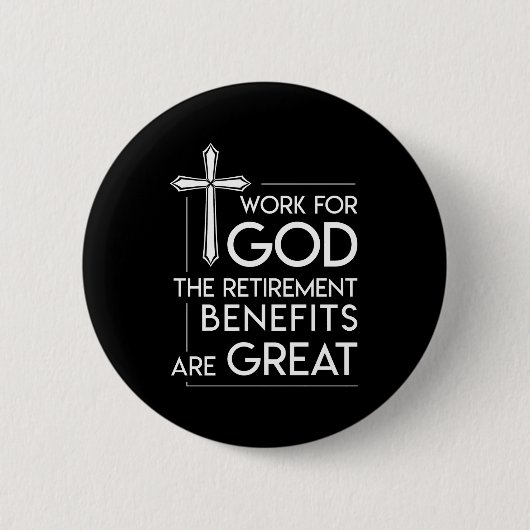 Pastor-christlicher Glauben-Arbeits-Ruhestand groß Button (Vorderseite)