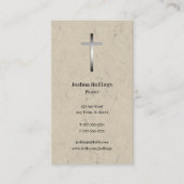 Pastor | Christliches Kreuz Visitenkarte (Vorderseite)