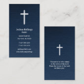Pastor | Christliches Kreuz Visitenkarte (Vorne/Hinten)
