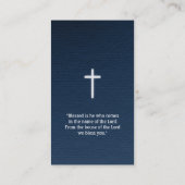 Pastor | Christliches Kreuz Visitenkarte (Rückseite)