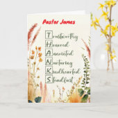 Pastor Clergy Appreciation Day Individuelle Name D Karte (Gelbe Blume)