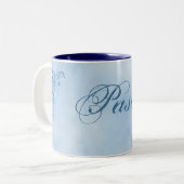 Pastor Coffee Tasse - Groß: Sky Blue Elegance (Vorderseite Links)