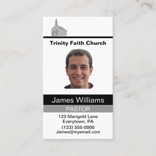 Pastor Custom Visitenkarte (Vorderseite)