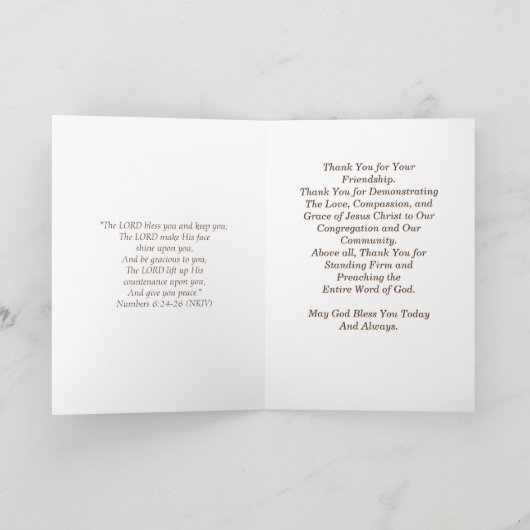 PASTOR Danke Karte (Innenseite)