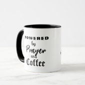 Pastor Dankeschön Powered by Prayer Kaffee Tasse (Vorderseite Links)