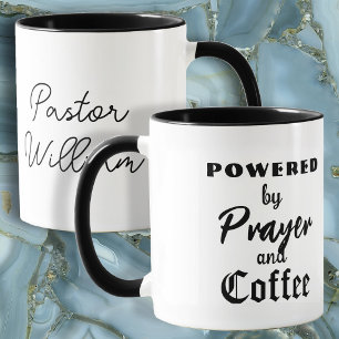 Pastor Dankeschön Powered by Prayer Kaffee Tasse