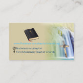 Pastor Deacon Cross Wasserfall Kirche Santa Maria Visitenkarte (Rückseite)