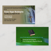Pastor Deacon Cross Wasserfall Kirche Visitenkarte (Vorne/Hinten)