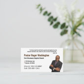 Pastor/Deacon Foto Kirche Visitenkarte (Stehend Vorderseite)