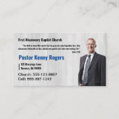 Pastor/Deacon Foto Kirche Visitenkarte (Vorderseite)