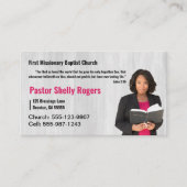 Pastor/Deacon Foto Kirche Visitenkarte (Vorderseite)