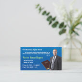 Pastor/Deacon Foto Kirche Visitenkarte (Stehend Vorderseite)