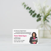 Pastor/Deacon Foto Kirche Visitenkarte (Stehend Vorderseite)