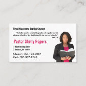 Pastor/Deacon Foto Kirche Visitenkarte (Vorderseite)