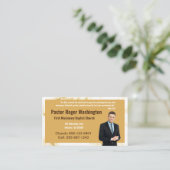Pastor Deacon Gold Marmor Foto Kirche Visitenkarte (Stehend Vorderseite)