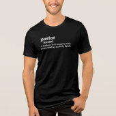 Pastor Definition Funny Religious Faith Tri-Blend Shirt (Vorderseite)
