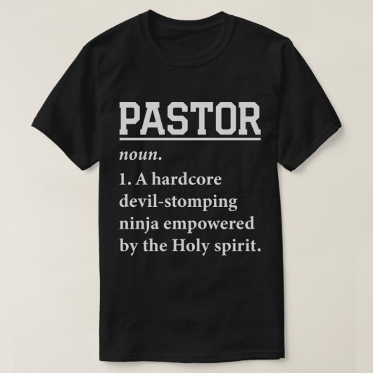 Pastor Definition , Pastor Aufwertung , Christia T-Shirt (Design vorne)