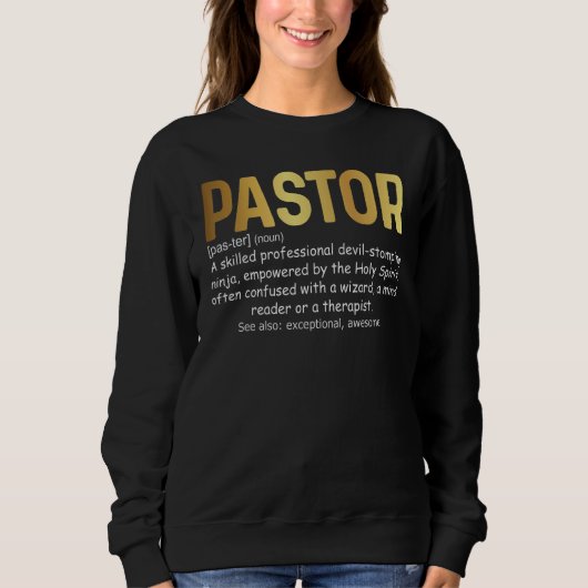 Pastor der Männer Definition Christlich Katholisch Sweatshirt (Vorderseite)