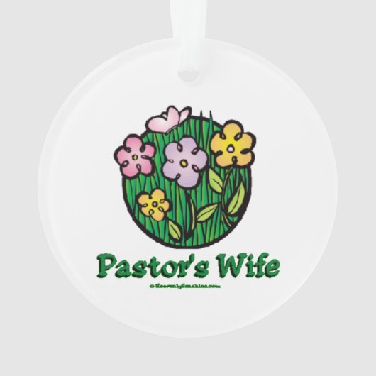 Pastor-Ehefrau - Blüte Ornament (Rückseite)