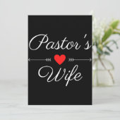 Pastor-Ehefrau Dankeskarte (Stehend Vorderseite)