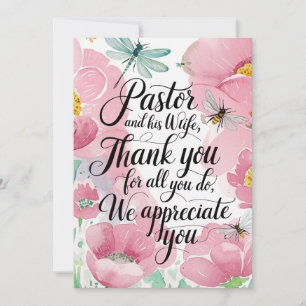 ✝️ Pastor Ehefrau des Pastors Wertschätzungsjubilä Dankeskarte