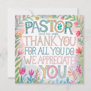 ✝️ Pastor Ehefrau des Pastors Wertschätzungsjubilä Dankeskarte