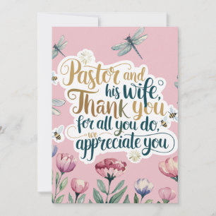 ✝️ Pastor Ehefrau des Pastors Wertschätzungsjubilä Dankeskarte