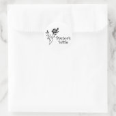 Pastor-Ehefrau-Eleganz Runder Aufkleber (Tasche)