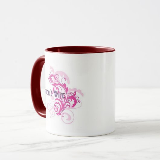 Pastor-Ehefrau-Rosa Tasse (Vorderseite Links)