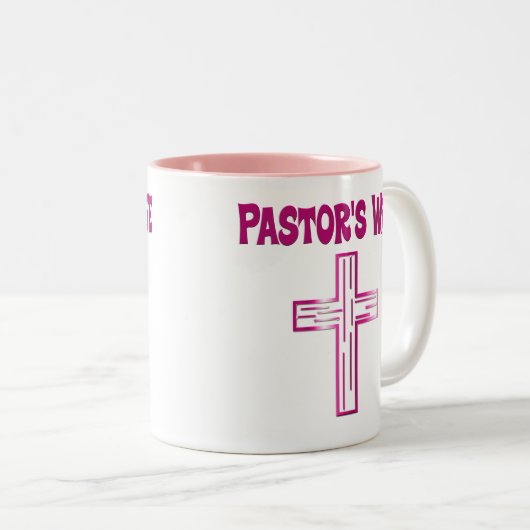 Pastor-Ehefrau-Tasse Zweifarbige Tasse (VorderseiteRechts)