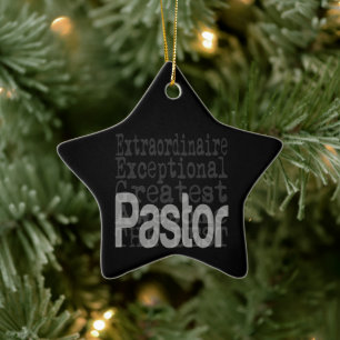 Pastor Extraordinaire Keramik Ornament