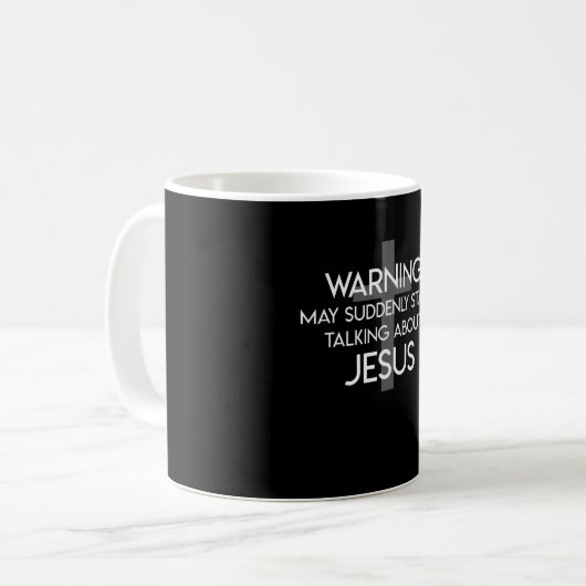 Pastor fangen plötzlich an, über Jesus zu sprechen Kaffeetasse (Vorderseite Links)