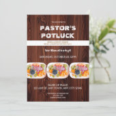 Pastor Fire & Fellowship Potluck Invitation Einladung (Stehend Vorderseite)