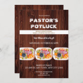 Pastor Fire & Fellowship Potluck Invitation Einladung (Vorne/Hinten)
