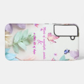 Pastor Floral Quote Butterfly Case Samsung Galaxy Hülle (Rückseite (Horizontal))