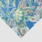 Pastor Floral Wasserfarbe Meeresschildkröten Decou Seidenpapier (Detail)