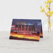 Pastor Get Well, Scripture Sunset Karte (Gelbe Blume)