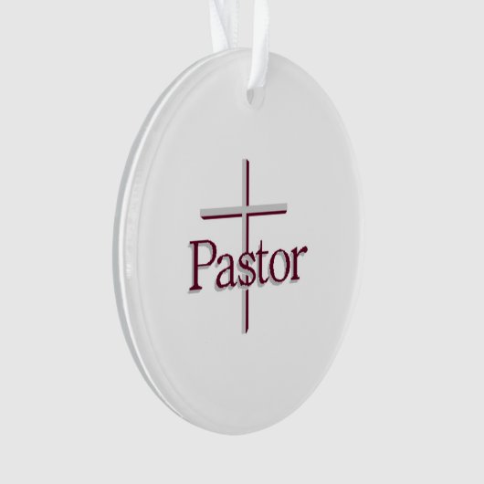 Pastor Gray Cross Ornament (Vorderseite)