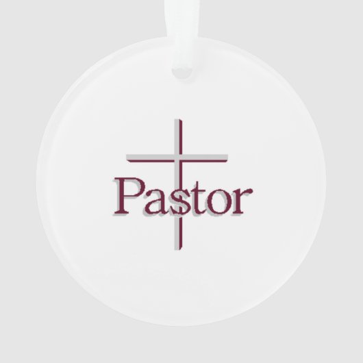 Pastor Gray Cross Ornament (Rückseite)