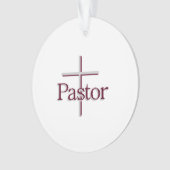 Pastor Gray Cross Ornament (Vorderseite)