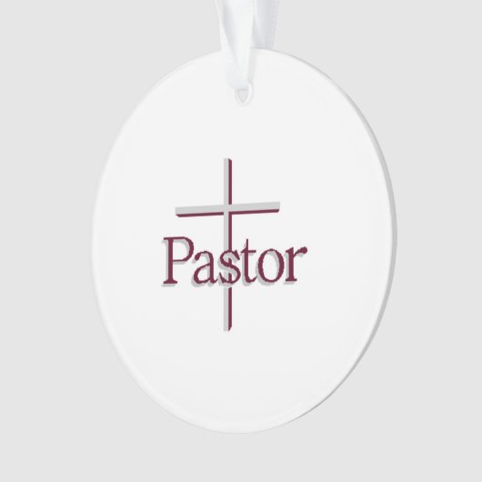 Pastor Gray Cross Ornament (Vorderseite)