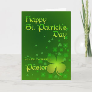 Pastor, Happy St Patrick's Day Card Karte