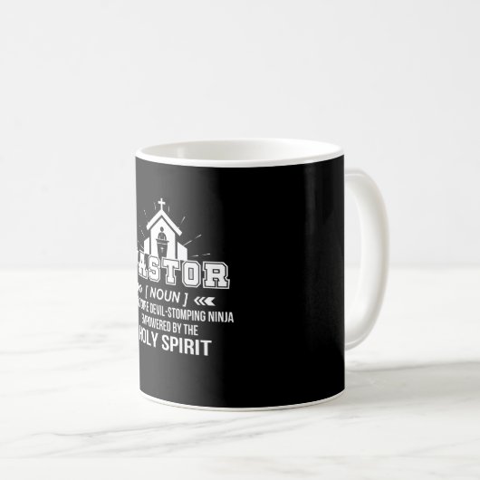 Pastor Harcore Teufel stampfender Ninja Kaffeetasse (VorderseiteRechts)