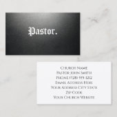 Pastor Illuminierte Schwarze Kirche Visitenkarte (Vorne/Hinten)