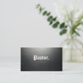 Pastor Illuminierte Schwarze Kirche Visitenkarte (Stehend Vorderseite)