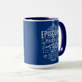 Pastor, inspiriert von Gott und Kaffee Tasse (VorderseiteRechts)