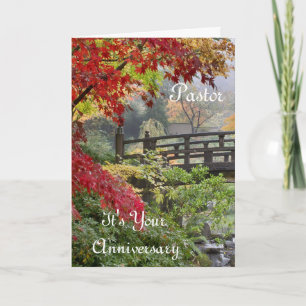 Pastor ist es Ihr Jahrestag Feiertagskarte